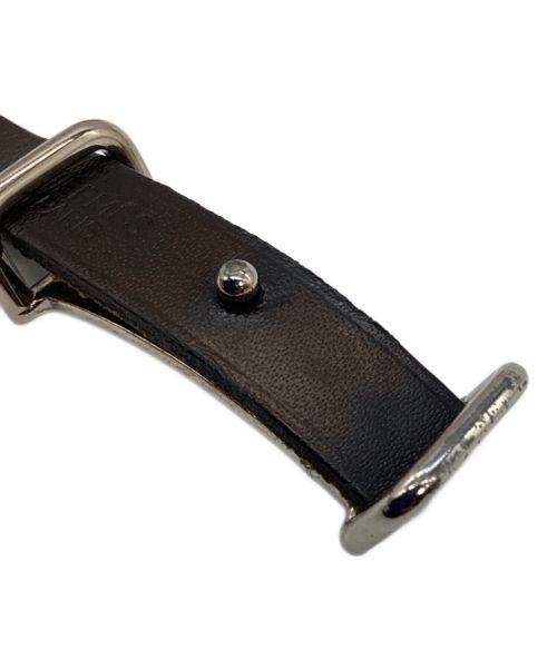 HERMES（エルメス）HERMES (エルメス) レザーブレスレット ダークブラウンの古着・服飾アイテム