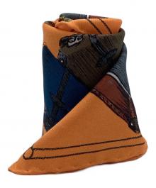 GLOBE-TROTTER（グローブトロッター）の古着「スカーフ」｜オレンジ