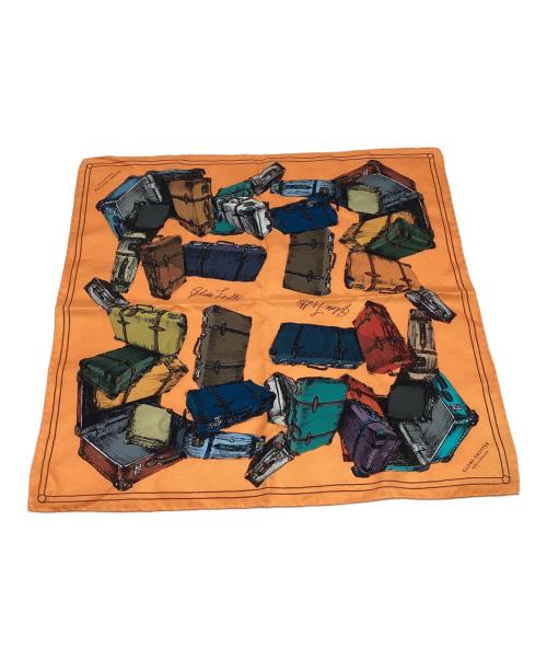 GLOBE-TROTTER（グローブトロッター）GLOBE-TROTTER (グローブトロッター) スカーフ オレンジの古着・服飾アイテム