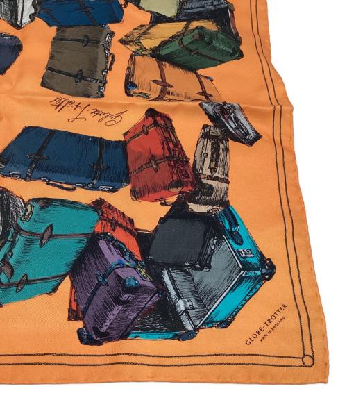 GLOBE-TROTTER（グローブトロッター）GLOBE-TROTTER (グローブトロッター) スカーフ オレンジの古着・服飾アイテム