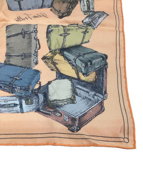 GLOBE-TROTTER（グローブトロッター）GLOBE-TROTTER (グローブトロッター) スカーフ オレンジの古着・服飾アイテム