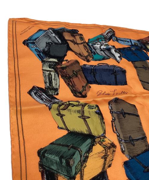 GLOBE-TROTTER（グローブトロッター）GLOBE-TROTTER (グローブトロッター) スカーフ オレンジの古着・服飾アイテム