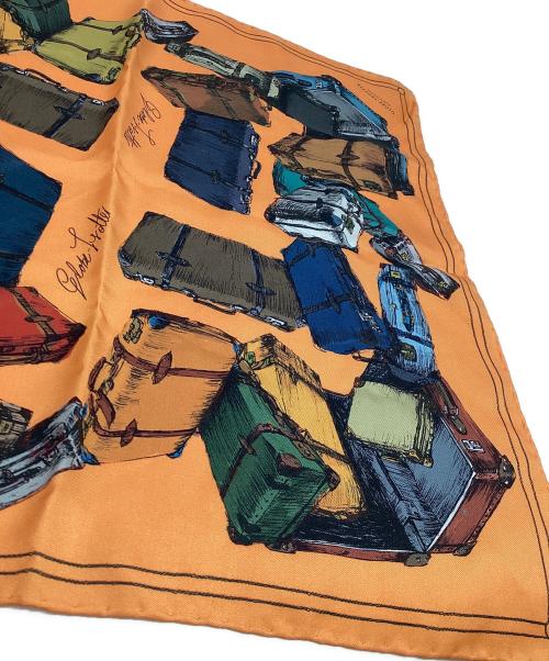 GLOBE-TROTTER（グローブトロッター）GLOBE-TROTTER (グローブトロッター) スカーフ オレンジの古着・服飾アイテム