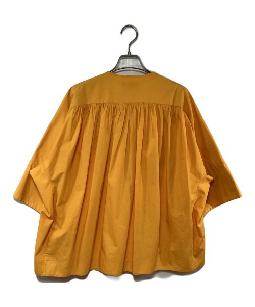 DRAWER（ドゥロワー）DRAWER (ドゥロワー) ギャザーブラウス オレンジ サイズ:SIZE 36の古着・服飾アイテム