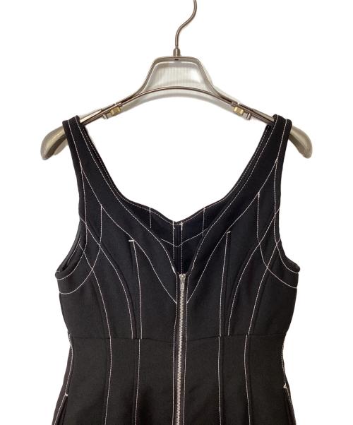 Snidel（スナイデル）Snidel (スナイデル) ステッチコルセットライクジャンスカ ブラックの古着・服飾アイテム