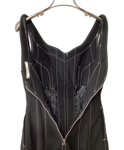 Snidel（スナイデル）Snidel (スナイデル) ステッチコルセットライクジャンスカ ブラックの古着・服飾アイテム