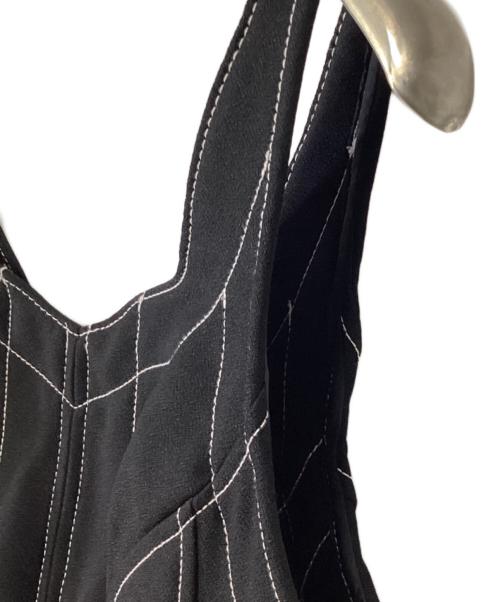 Snidel（スナイデル）Snidel (スナイデル) ステッチコルセットライクジャンスカ ブラックの古着・服飾アイテム