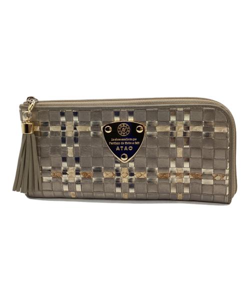 ATAO（アタオ）ATAO (アタオ) 長財布 アイボリー×ゴールドカラーの古着・服飾アイテム