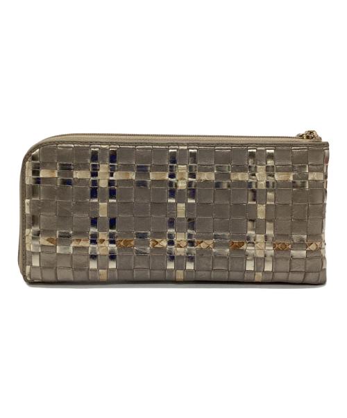 ATAO（アタオ）ATAO (アタオ) 長財布 アイボリー×ゴールドカラーの古着・服飾アイテム