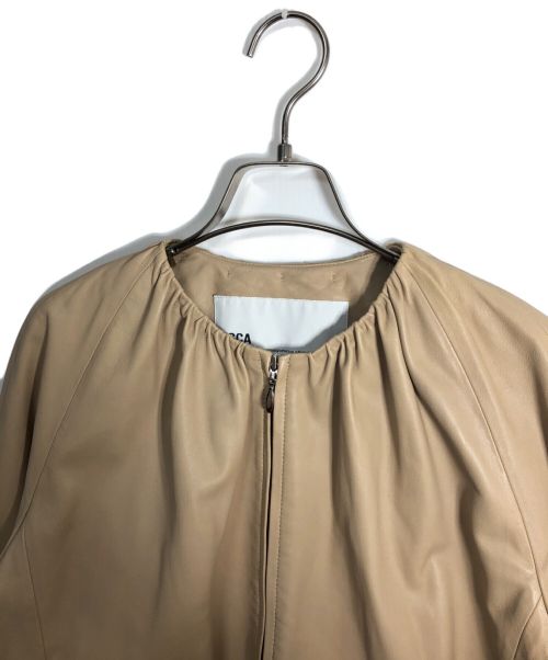 ticca（ティッカ）ticca (ティッカ) シングルレザージャケット ベージュ サイズ:1の古着・服飾アイテム