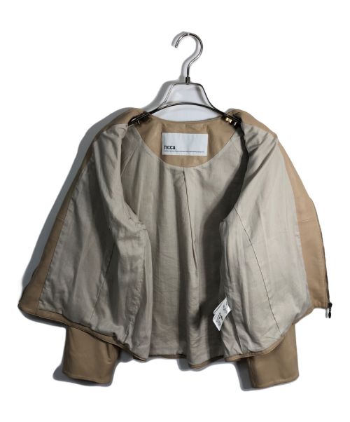 ticca（ティッカ）ticca (ティッカ) シングルレザージャケット ベージュ サイズ:1の古着・服飾アイテム