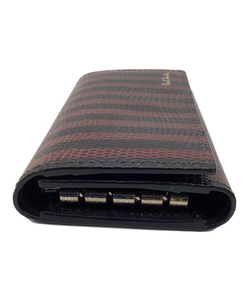 PAUL SMITH（ポールスミス）PAUL SMITH (ポールスミス) キーケース ワインレッド×ブラックの古着・服飾アイテム