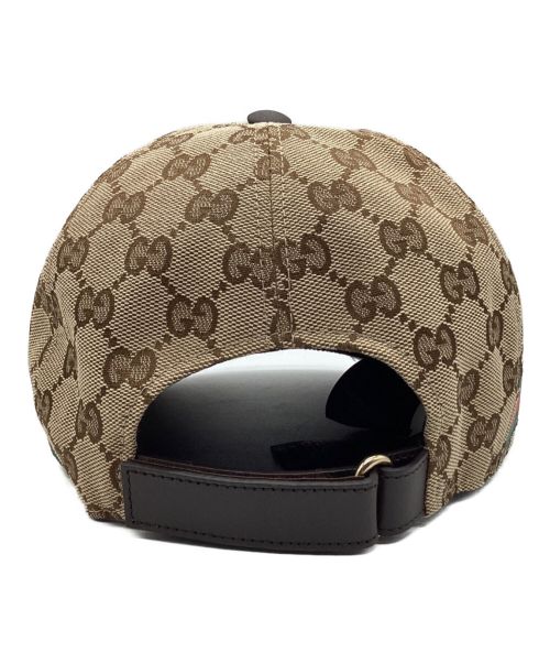 GUCCI（グッチ）GUCCI (グッチ) オリジナルGGキャンバス ベースボール キャップ ベージュ サイズ:XLの古着・服飾アイテム