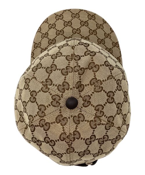GUCCI（グッチ）GUCCI (グッチ) オリジナルGGキャンバス ベースボール キャップ ベージュ サイズ:XLの古着・服飾アイテム