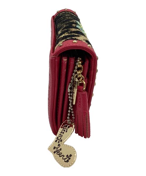 Think Bee!（シンクビー!）Think Bee! (シンクビー!) 財布 ブラック×ブラウン×レッドの古着・服飾アイテム