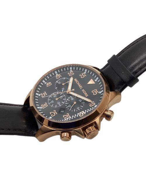 MICHAEL KORS（マイケル・コース）MICHAEL KORS (マイケルコース) クロノグラフ ブラックの古着・服飾アイテム