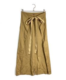 MM6 Maison Margiela（エムエムシックスメゾンマルジェラ）の古着「ラップワイドパンツ」｜キャメル