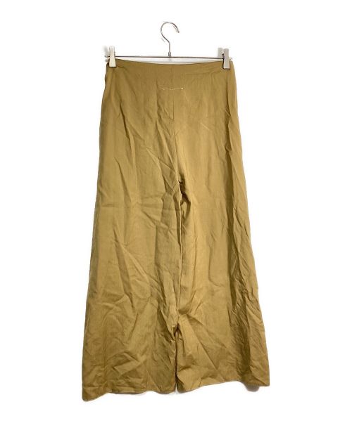 MM6 Maison Margiela（エムエムシックスメゾンマルジェラ）MM6 Maison Margiela (エムエムシックス メゾンマルジェラ) ラップワイドパンツ キャメル サイズ:38の古着・服飾アイテム