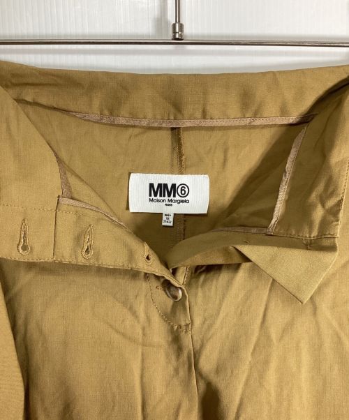 MM6 Maison Margiela（エムエムシックスメゾンマルジェラ）MM6 Maison Margiela (エムエムシックス メゾンマルジェラ) ラップワイドパンツ キャメル サイズ:38の古着・服飾アイテム