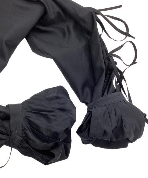 ESTNATION（エストネーション）ESTNATION (エストネーション) オーガンジーリボンブラウス ネイビー サイズ:36の古着・服飾アイテム