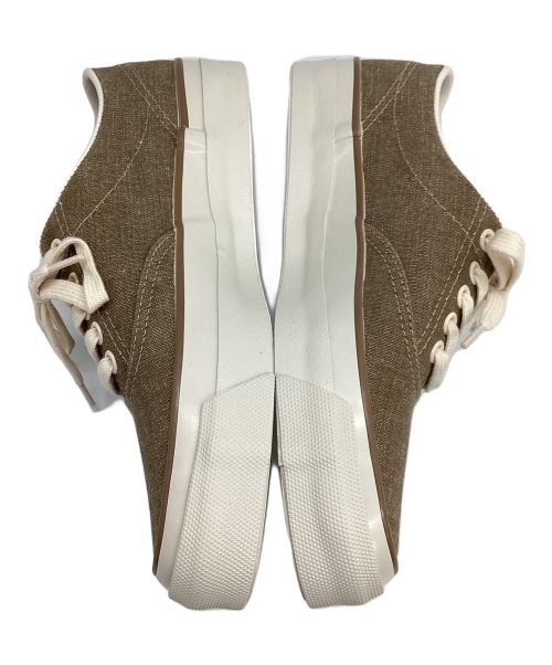 45R（フォーティファイブ・アール）45R (フォーティーファイブアール) シャンブレーダックのデッキシューズ ブラウン×ホワイト サイズ:1の古着・服飾アイテム