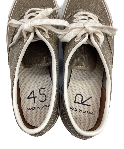 45R（フォーティファイブ・アール）45R (フォーティーファイブアール) シャンブレーダックのデッキシューズ ブラウン×ホワイト サイズ:1の古着・服飾アイテム