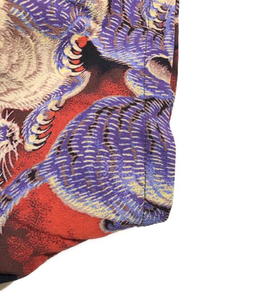 KALAKAUA（カラカウア）kalakaua (カラカウア) アロハシャツ ブラック×パープル サイズ:XSの古着・服飾アイテム