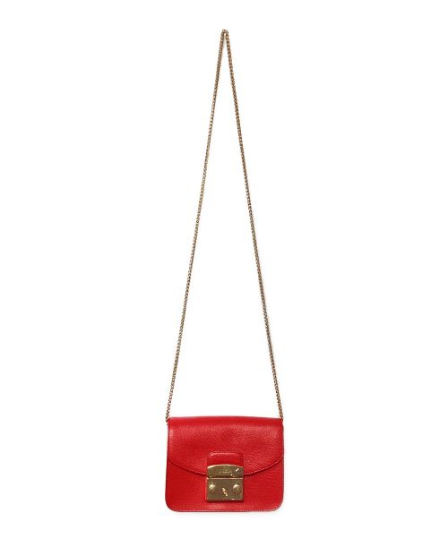 FURLA（フルラ）FURLA (フルラ) ミニチェーンショルダーバッグ レッドの古着・服飾アイテム