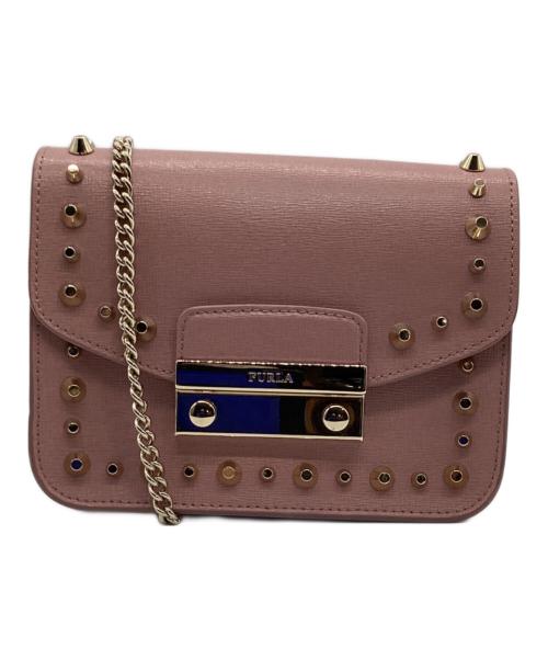 FURLA（フルラ）FURLA (フルラ) ミニチェーンショルダーバッグ ピンクの古着・服飾アイテム