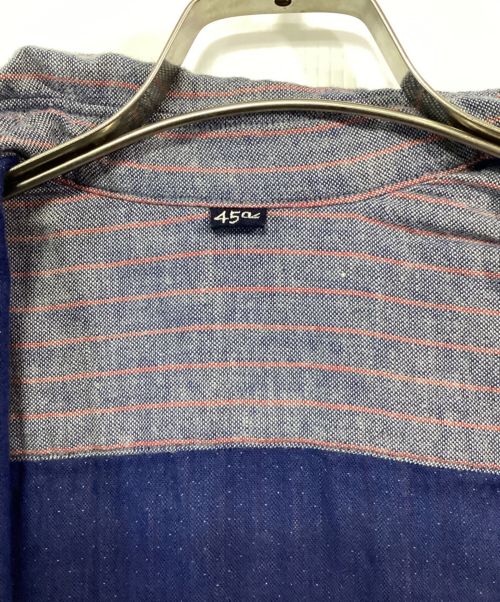 45R（フォーティファイブ・アール）45R (フォーティーファイブアール) 二重織オックスフォードの908ローファーシャツ ブルー サイズ:2の古着・服飾アイテム