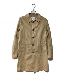 green label relaxing（グリーンレーベルリラクシング）の古着「ナイロンオックス ステンカラーコート」｜ベージュ