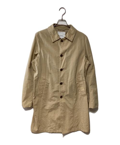 green label relaxing（グリーンレーベルリラクシング）green label relaxing (グリーンレーベルリラクシング) ナイロンオックス ステンカラーコート ベージュ サイズ:Mの古着・服飾アイテム