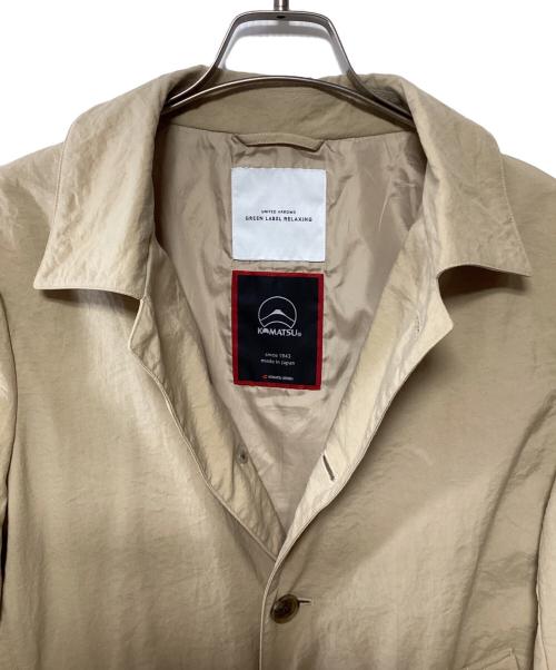 green label relaxing（グリーンレーベルリラクシング）green label relaxing (グリーンレーベルリラクシング) ナイロンオックス ステンカラーコート ベージュ サイズ:Mの古着・服飾アイテム