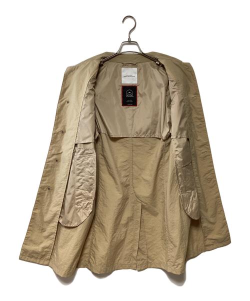 green label relaxing（グリーンレーベルリラクシング）green label relaxing (グリーンレーベルリラクシング) ナイロンオックス ステンカラーコート ベージュ サイズ:Mの古着・服飾アイテム
