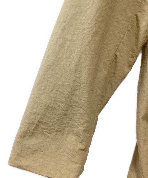 green label relaxing（グリーンレーベルリラクシング）green label relaxing (グリーンレーベルリラクシング) ナイロンオックス ステンカラーコート ベージュ サイズ:Mの古着・服飾アイテム