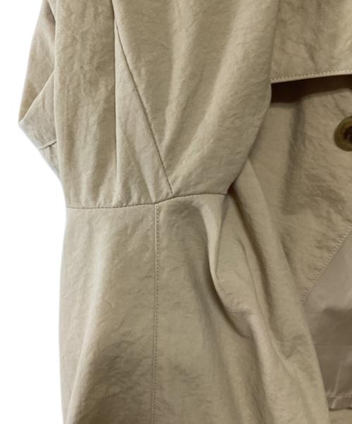 green label relaxing（グリーンレーベルリラクシング）green label relaxing (グリーンレーベルリラクシング) ナイロンオックス ステンカラーコート ベージュ サイズ:Mの古着・服飾アイテム