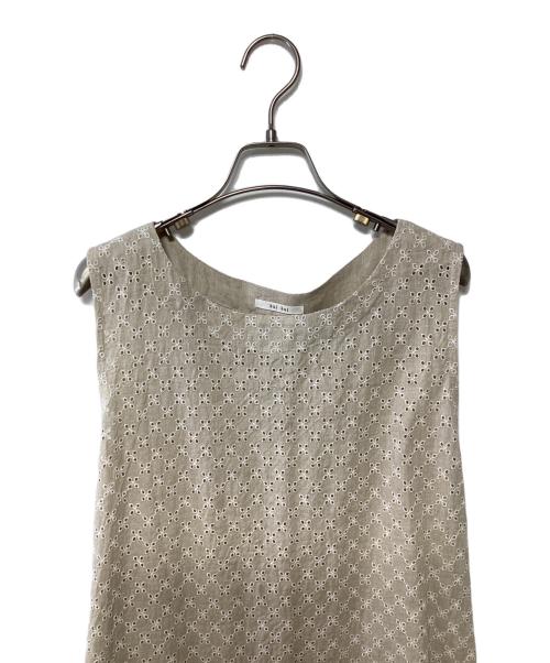 TSUHARU by samansa Mos2（ツハル バイ サマンサモスモス）TSUHARU by samansa Mos2 (ツハル バイ サマンサモスモス) bul bul (バルバル) エプロンワンピース ベージュ サイズ:Fの古着・服飾アイテム