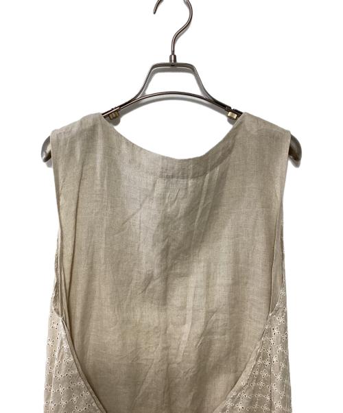 TSUHARU by samansa Mos2（ツハル バイ サマンサモスモス）TSUHARU by samansa Mos2 (ツハル バイ サマンサモスモス) bul bul (バルバル) エプロンワンピース ベージュ サイズ:Fの古着・服飾アイテム