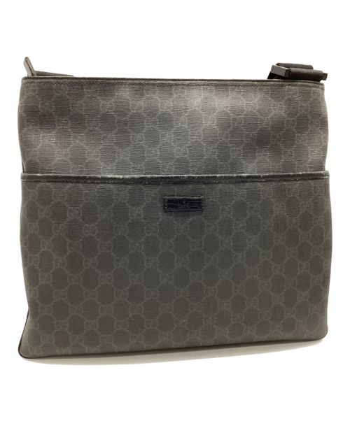 GUCCI（グッチ）GUCCI (グッチ) GGスプリーム ショルダーバッグ ブラックの古着・服飾アイテム