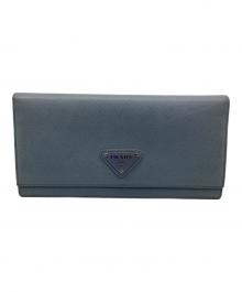 PRADA（プラダ）の古着「長財布」｜スカイブルー