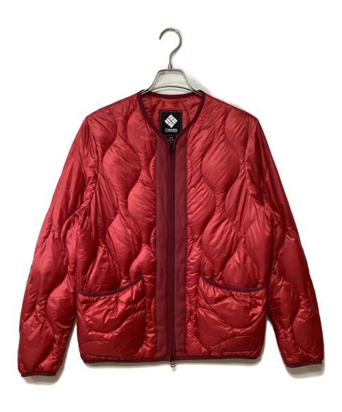 Columbia（コロンビア）Columbia (コロンビア) ライトダウンジャケット レッド サイズ:Mの古着・服飾アイテム