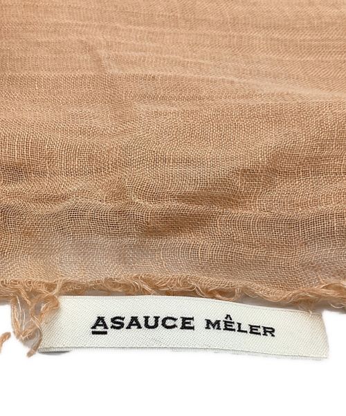ASAUCE MELER（アソースメレ）ASAUCE MELER (アソースメレ) ストール ピンクの古着・服飾アイテム