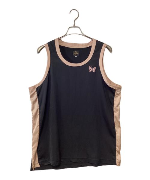 Needles（ニードルズ）Needles (ニードルズ) ノースリーブカットソー ブラック×ピンク サイズ:XSの古着・服飾アイテム
