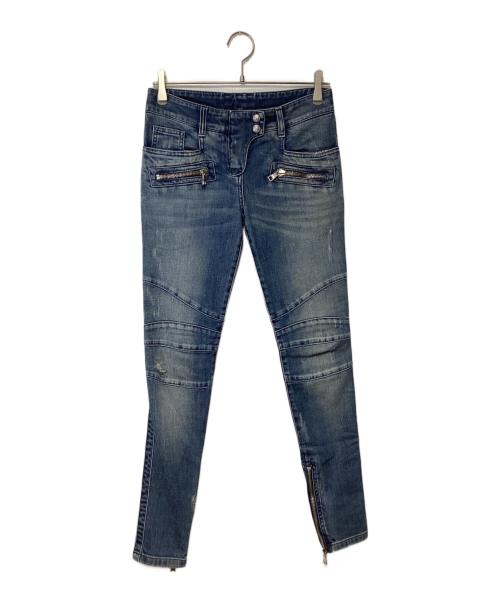 BALMAIN（バルマン）BALMAIN (バルマン) スキニーデニムパンツ ブルー サイズ:36の古着・服飾アイテム