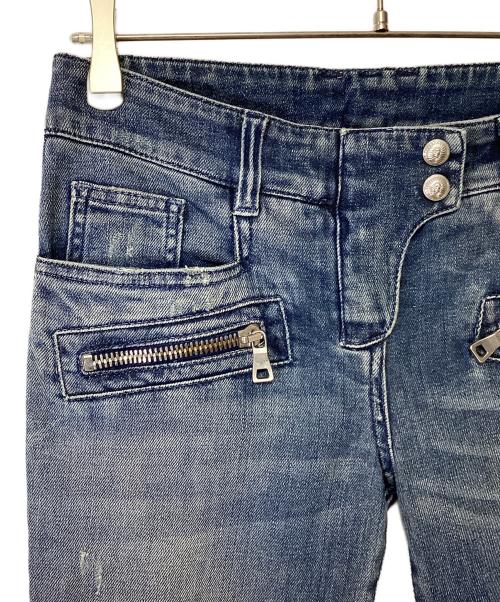 BALMAIN（バルマン）BALMAIN (バルマン) スキニーデニムパンツ ブルー サイズ:36の古着・服飾アイテム