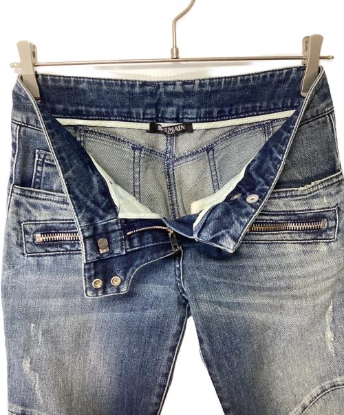 BALMAIN（バルマン）BALMAIN (バルマン) スキニーデニムパンツ ブルー サイズ:36の古着・服飾アイテム