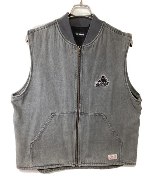 X-LARGE（エクストララージ）X-LARGE (エクストララージ) ジップベスト グレー サイズ:SIZE Lの古着・服飾アイテム