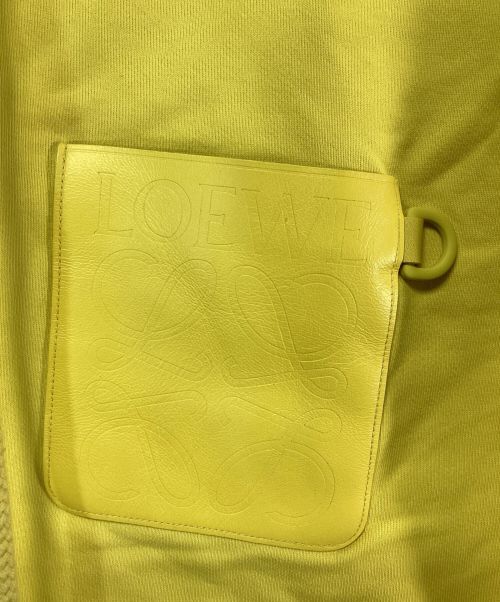 LOEWE（ロエベ）LOEWE (ロエベ) レザーパッチパーカー イエロー サイズ:Sの古着・服飾アイテム