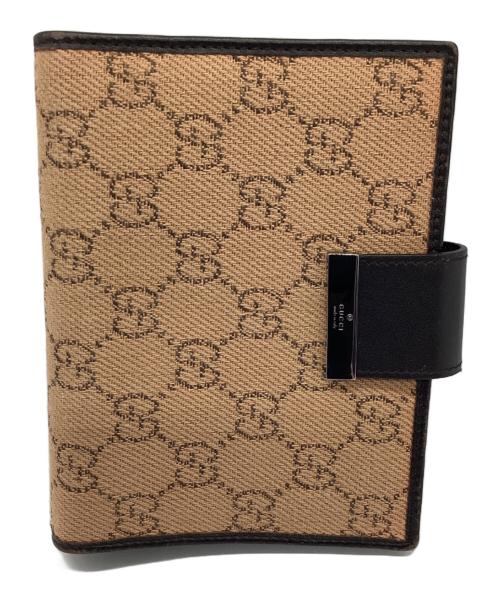 GUCCI（グッチ）GUCCI (グッチ) 手帳カバー ベージュ×ブラックの古着・服飾アイテム