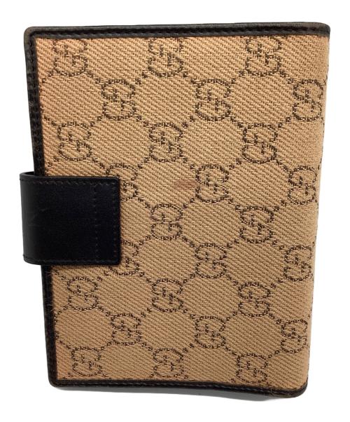 GUCCI（グッチ）GUCCI (グッチ) 手帳カバー ベージュ×ブラックの古着・服飾アイテム